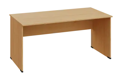 EPL 28 - 16 stůl kancelářský, dřevěná podnož, deska 25 mm, široký 1600 mm, javor horský